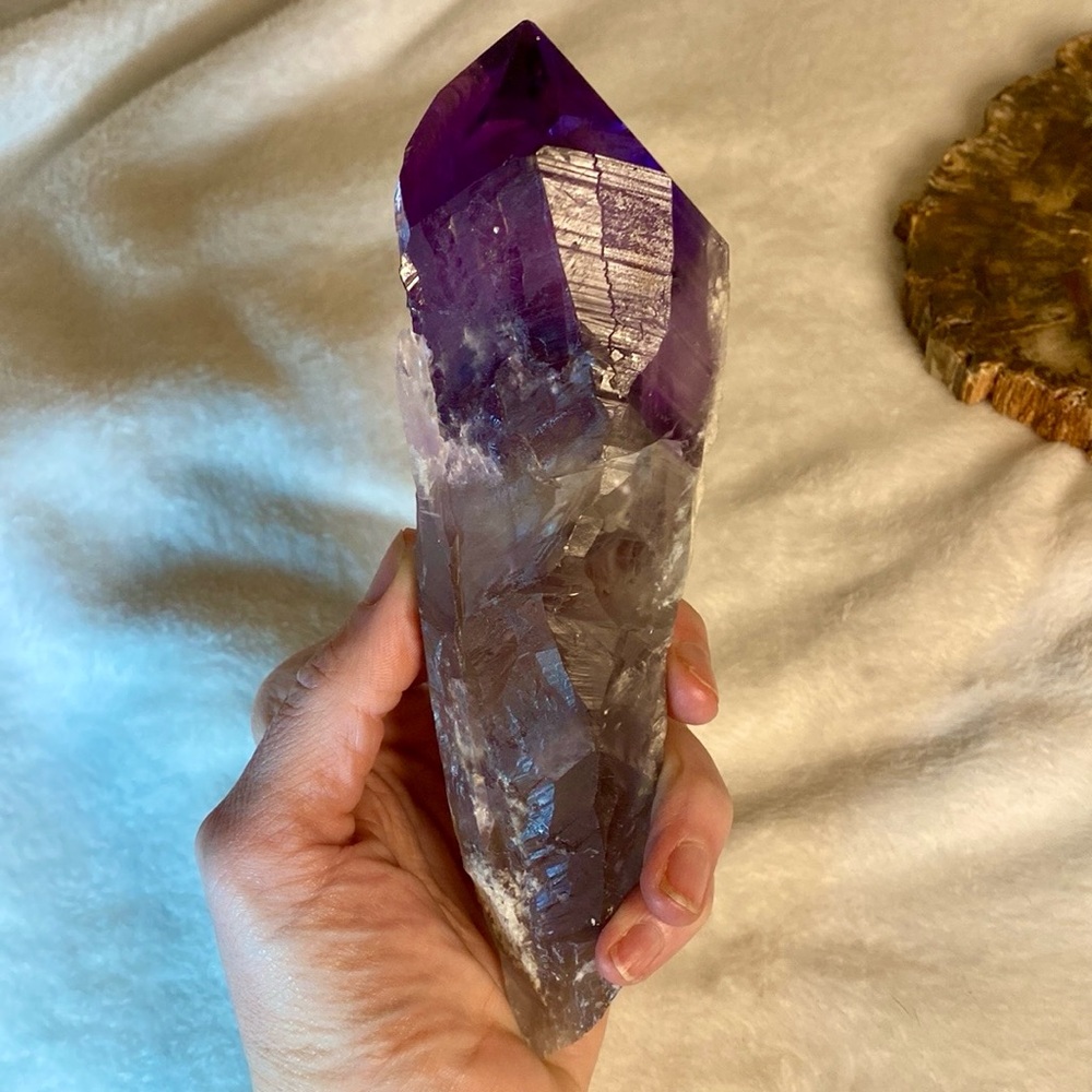 💜 8” 5,000 carats (!) Rare Natural Amethyst Wand – Stunning & One of a Kind! 💜